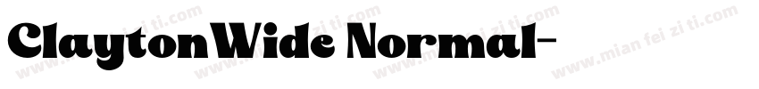 ClaytonWide Normal字体转换